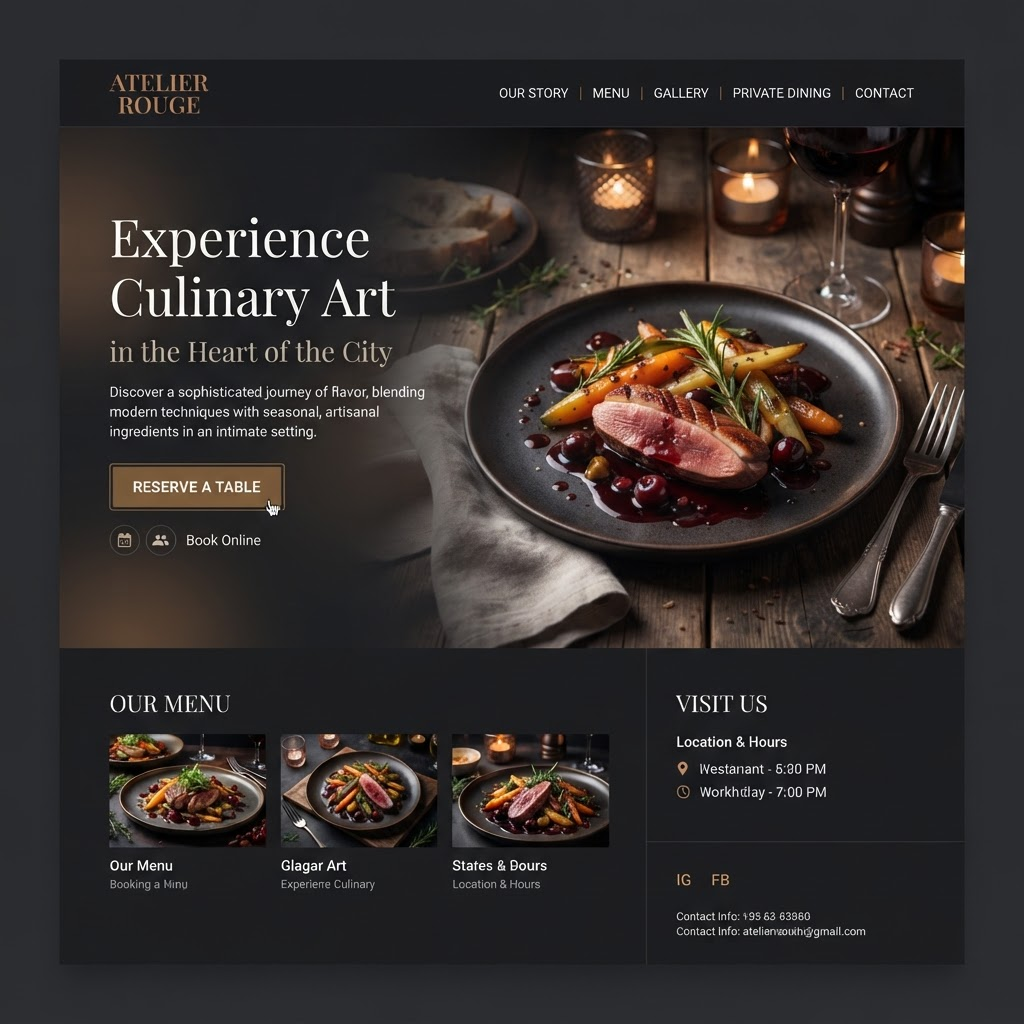 Ember & Oak website design