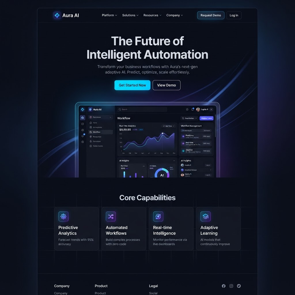 Orbit AI website design