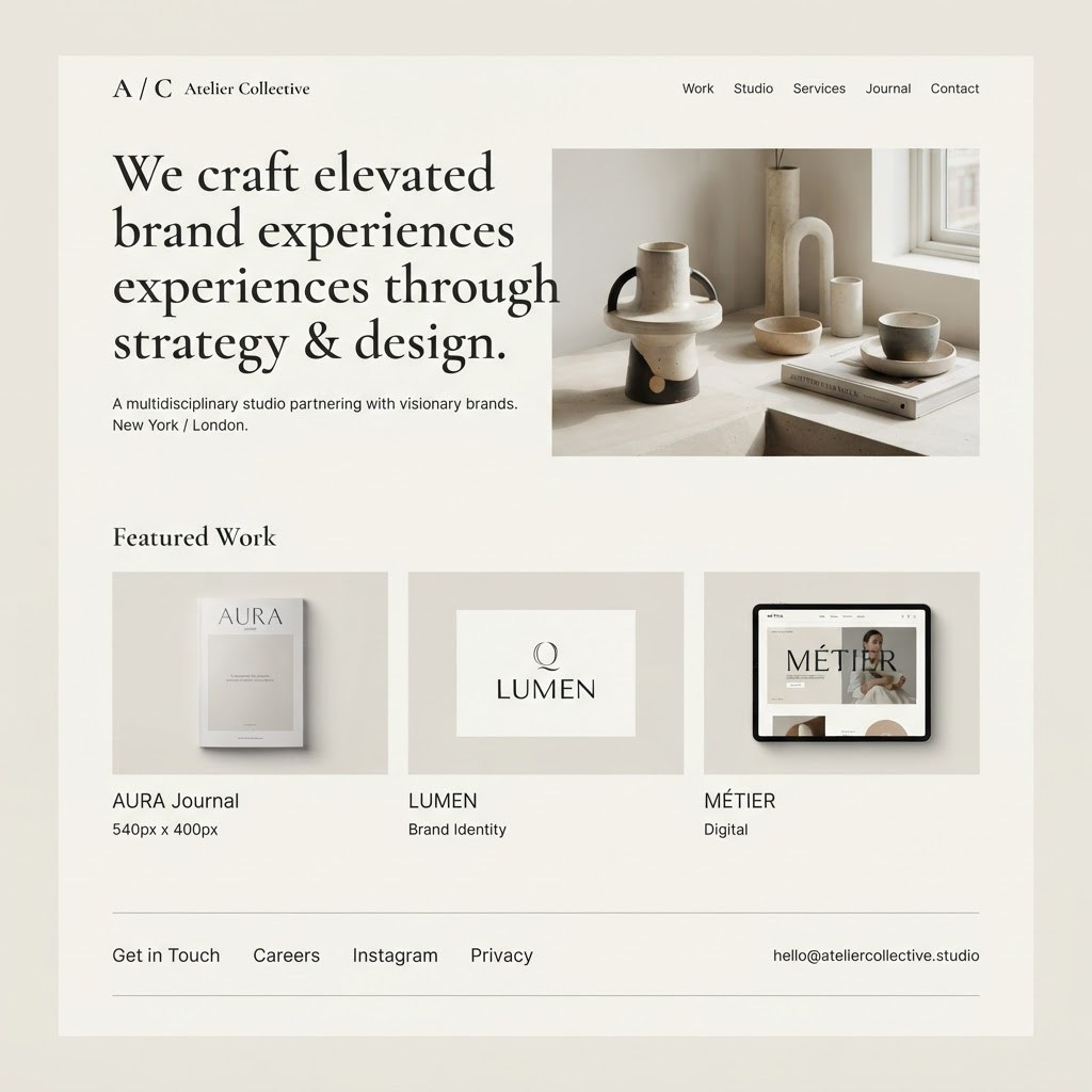 Atelier Nº6 website design